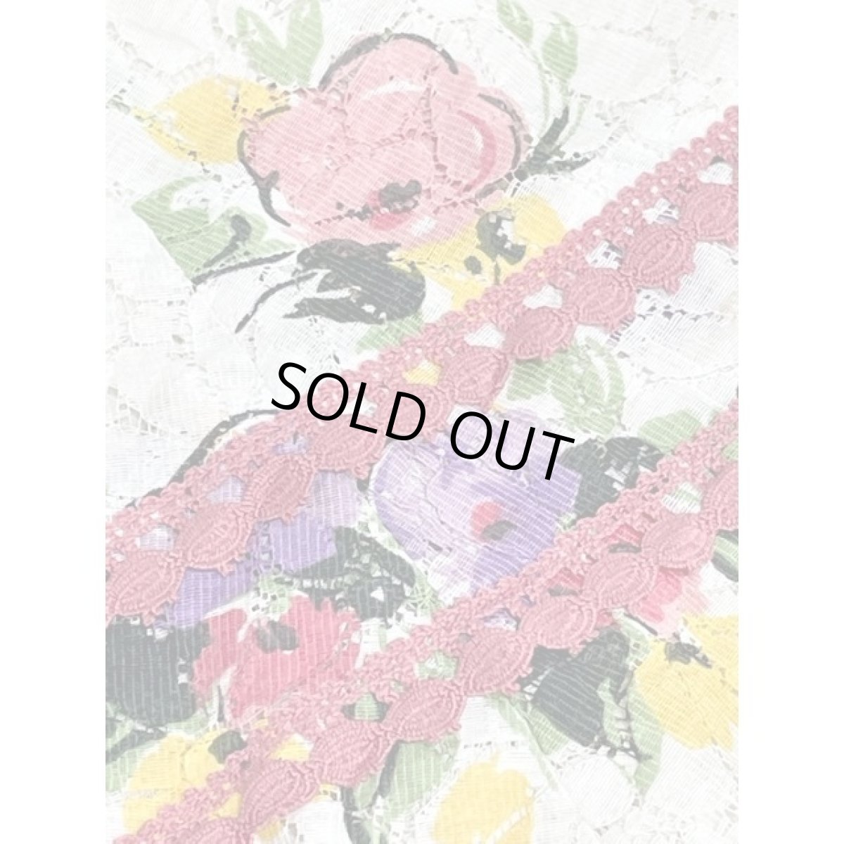 画像15: 総フラワーレース 花柄 ホワイト 首元ウエストリボン 半袖 レトロ ヨーロッパ古着 ヴィンテージドレス【7869】 (15)