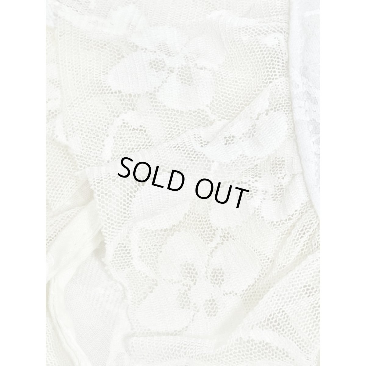 画像14: 濃淡の効いたボタニカル柄 レースデザイン フロントリボン装飾 ヨーロッパ古着 ヴィンテージホワイトブラウス (14)