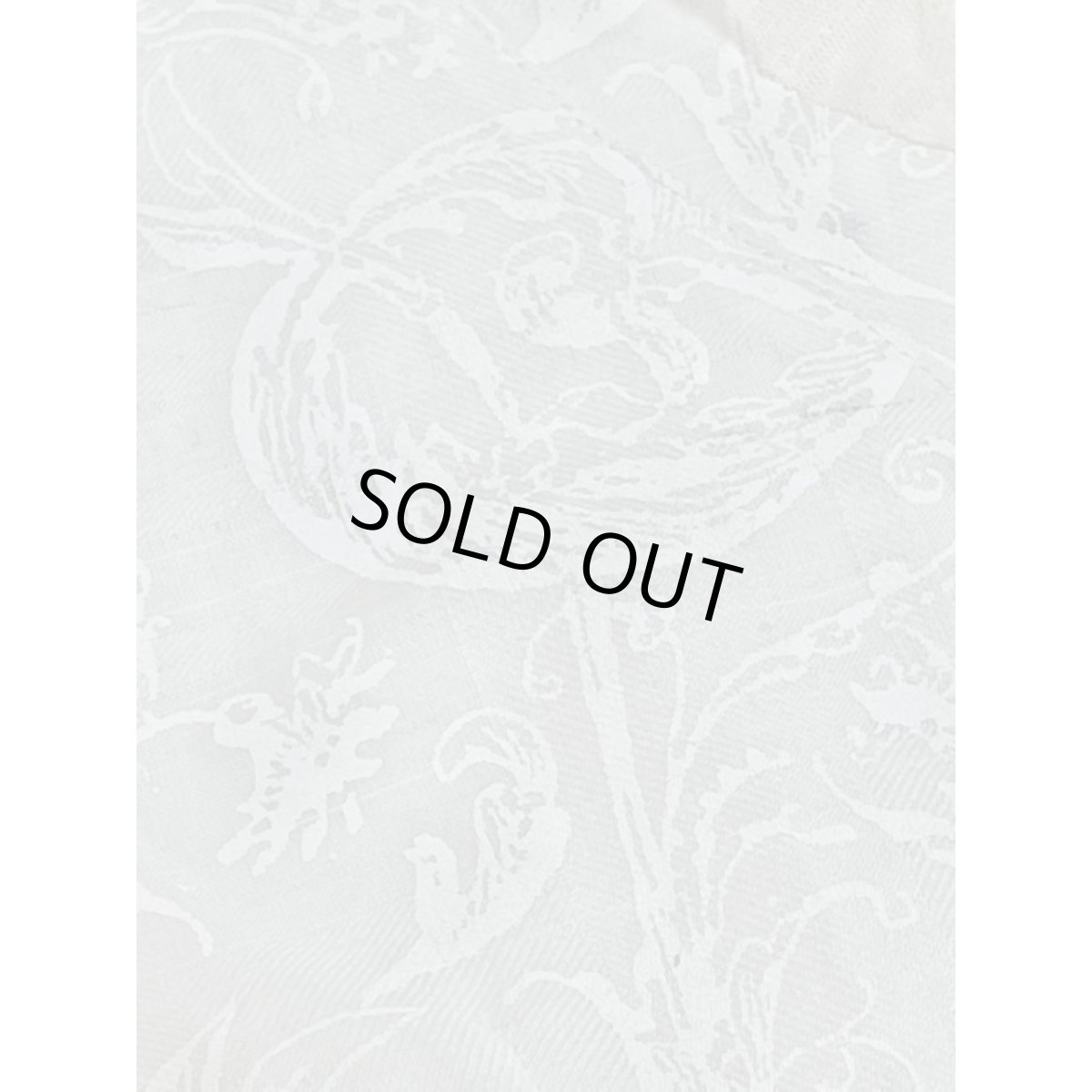 画像12: 濃淡の効いたボタニカル柄 レースデザイン フロントリボン装飾 ヨーロッパ古着 ヴィンテージホワイトブラウス (12)