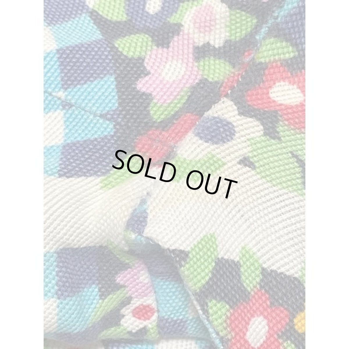 画像15: ブロックチェック柄 花柄 ポップ 半袖 レトロ ガーリー ヨーロッパ古着 ヴィンテージワンピース【5746】 (15)