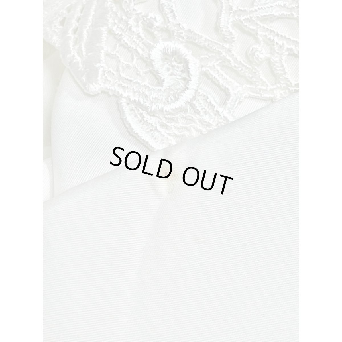 画像14: カットワークレース ホワイト クラシカル ヨーロッパ古着 ヴィンテージブラウス (14)