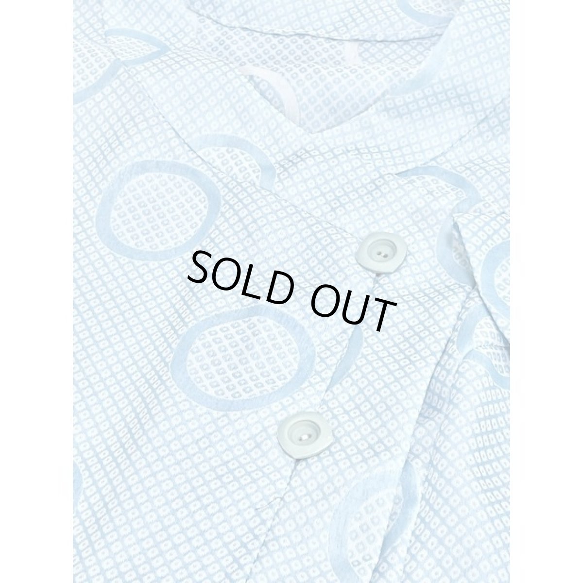 画像11: サークル柄 ライトブルー 70年代 ウエストリボン 半袖 昭和レトロ 国産古着 レトロワンピース (11)