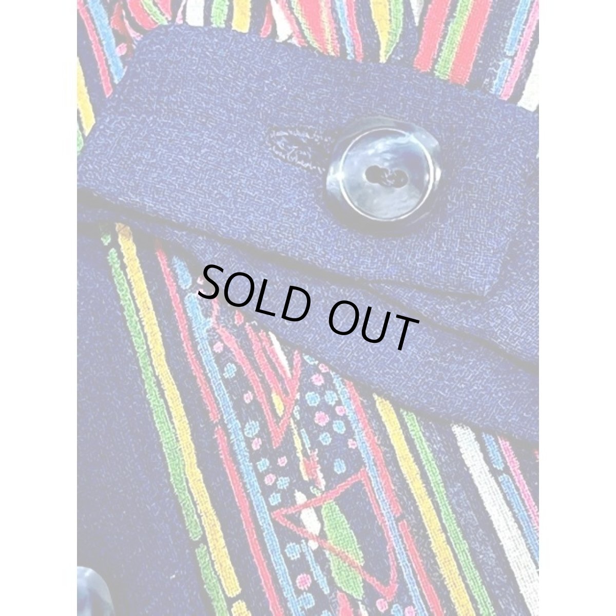 画像14: ストライプ柄 マルチカラー 70年代 半袖 昭和レトロ 国産古着 レトロワンピース 【V7885】 (14)