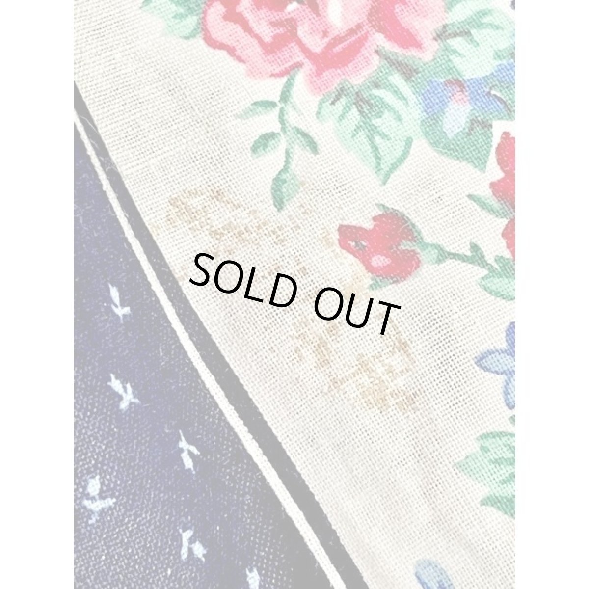 画像19: 大きな襟 リボン装飾 花柄 ストライプ柄 ホワイト ネイビー 半袖 レトロ USA古着 ヴィンテージオールインワン (19)