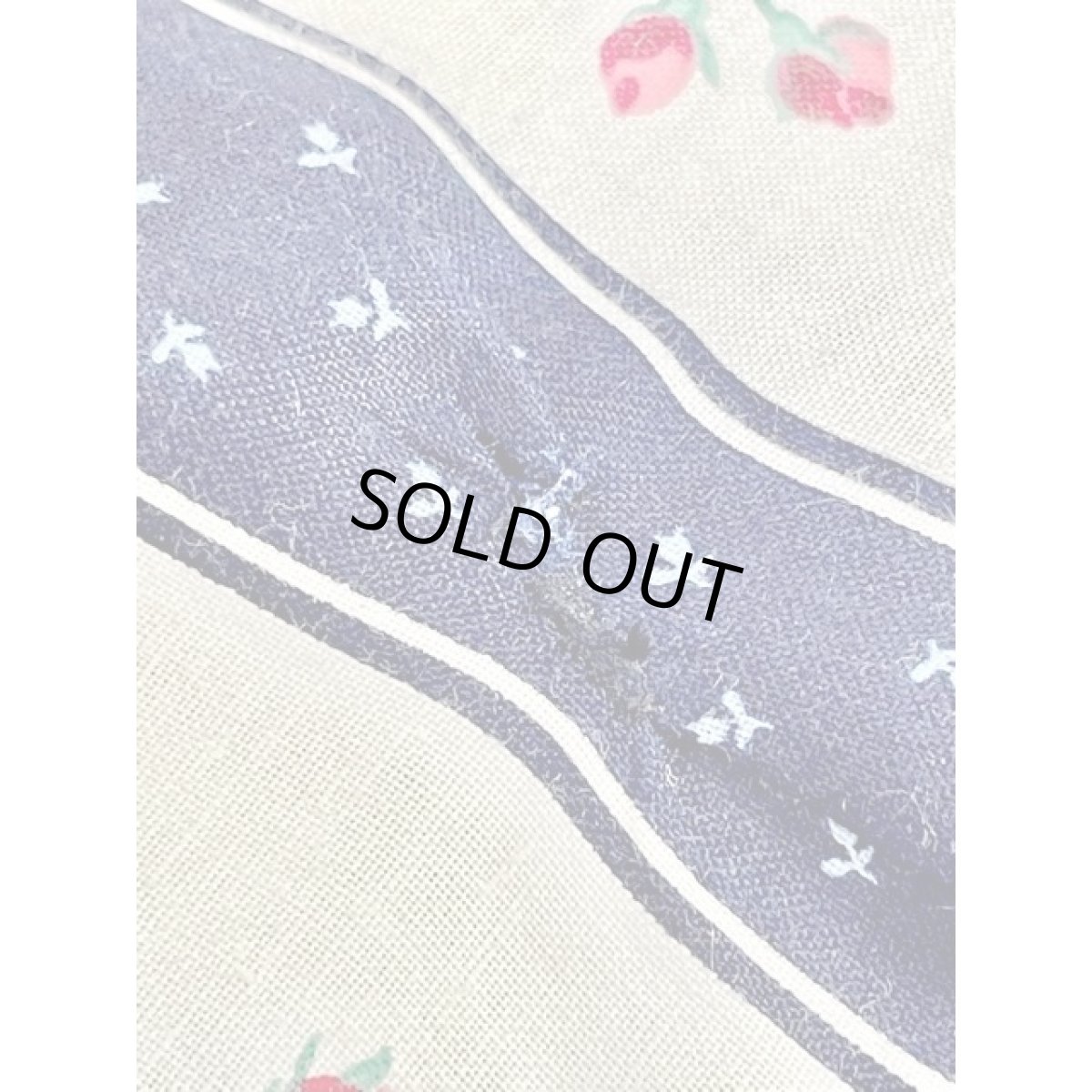 画像20: 大きな襟 リボン装飾 花柄 ストライプ柄 ホワイト ネイビー 半袖 レトロ USA古着 ヴィンテージオールインワン (20)