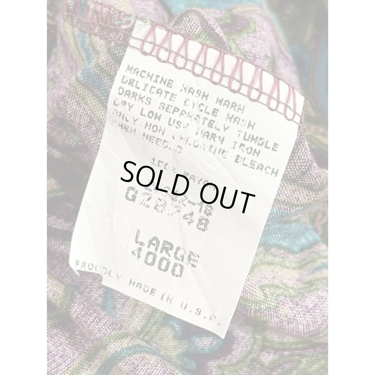 画像10: ペイズリーモチーフ ウエストゴム レトロ USA古着 ヴィンテージスカート【7892】 (10)