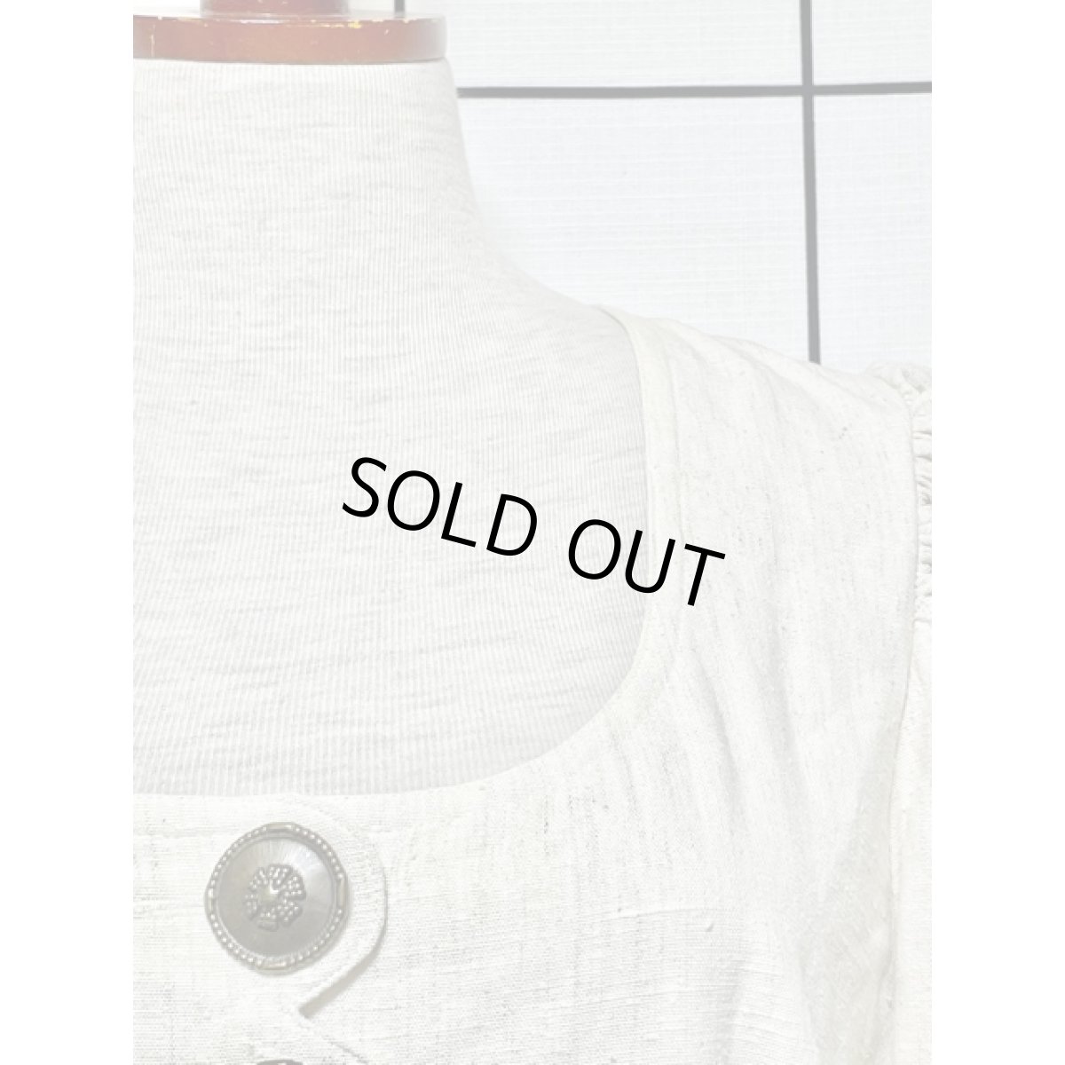 画像8: リネン ベージュ 無地 袖あり 前開き クラシカル ディアンドル チロルワンピース ドイツ民族衣装 舞台 演奏会 フォークダンス オクトーバーフェスト 【7229】 (8)