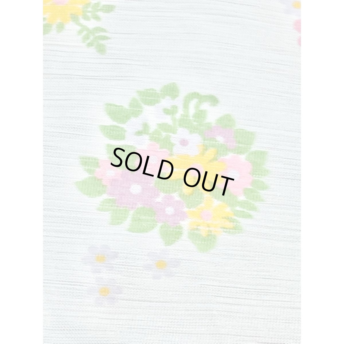 画像17: パフスリーブ ホワイト 花柄 フリル装飾 バックウエストリボン 70's ポップ 半袖 レトロ ガーリー ヨーロッパ古着 ヴィンテージドレス (17)