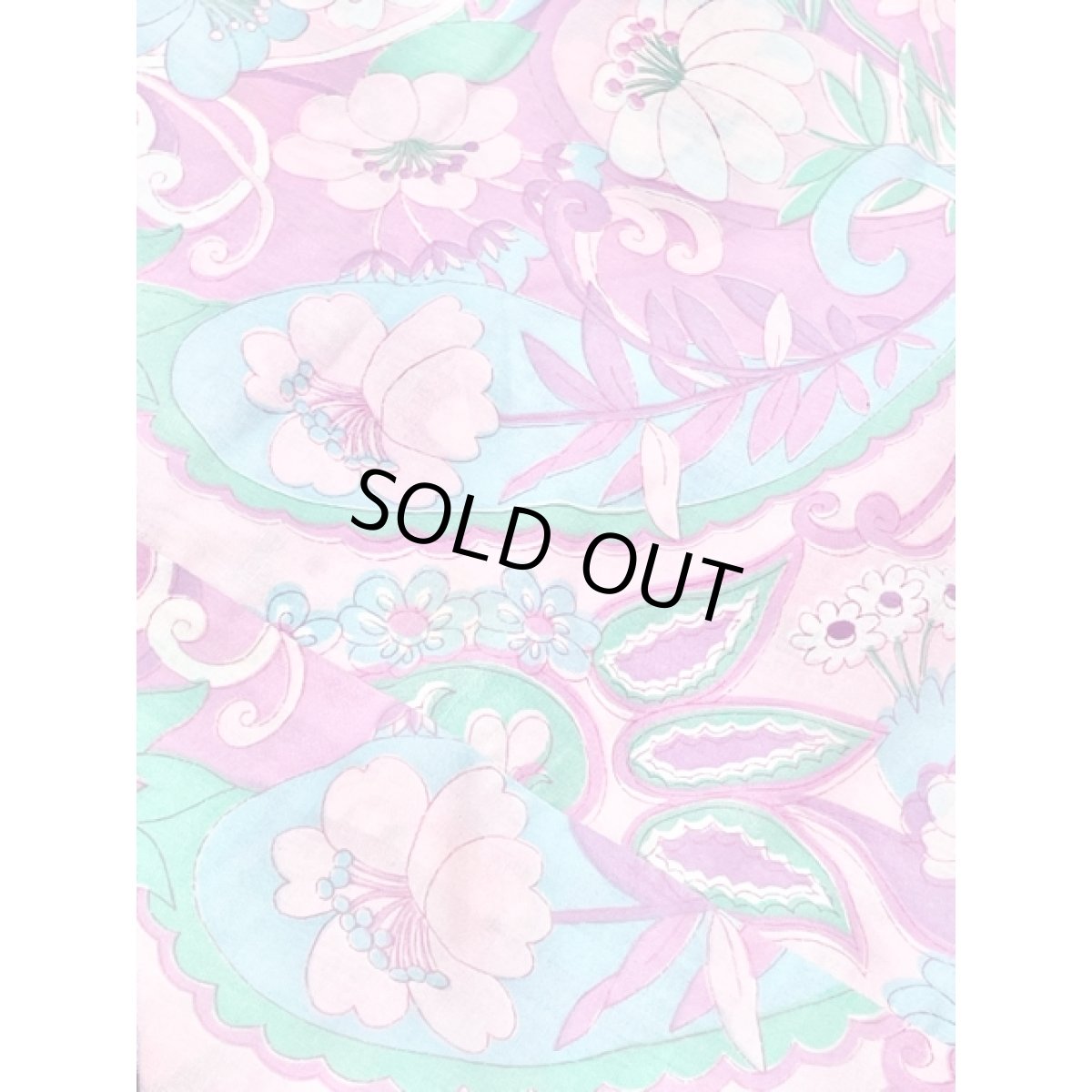 画像13: 花柄 淡いカラーリング ポップ ノースリーブ ふんわり 昭和レトロ 国産古着 レトロワンピース【4512】 (13)