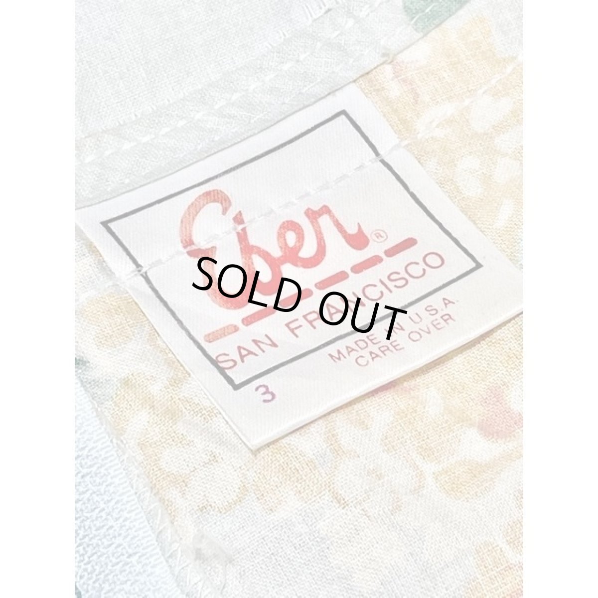 画像17: アンティークフラワー柄 レース装飾 胸元リボンモチーフ グリーン クラシカル ガーリー 半袖 レトロ USA古着 ヴィンテージドレス【5729】 (17)