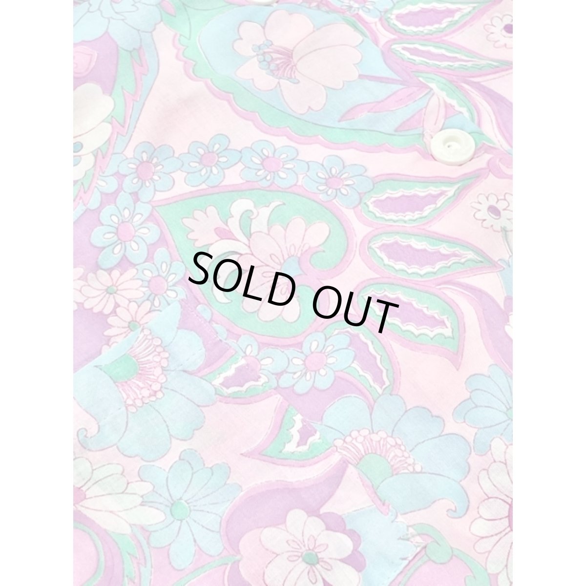 画像12: 花柄 淡いカラーリング ポップ ノースリーブ ふんわり 昭和レトロ 国産古着 レトロワンピース【4512】 (12)