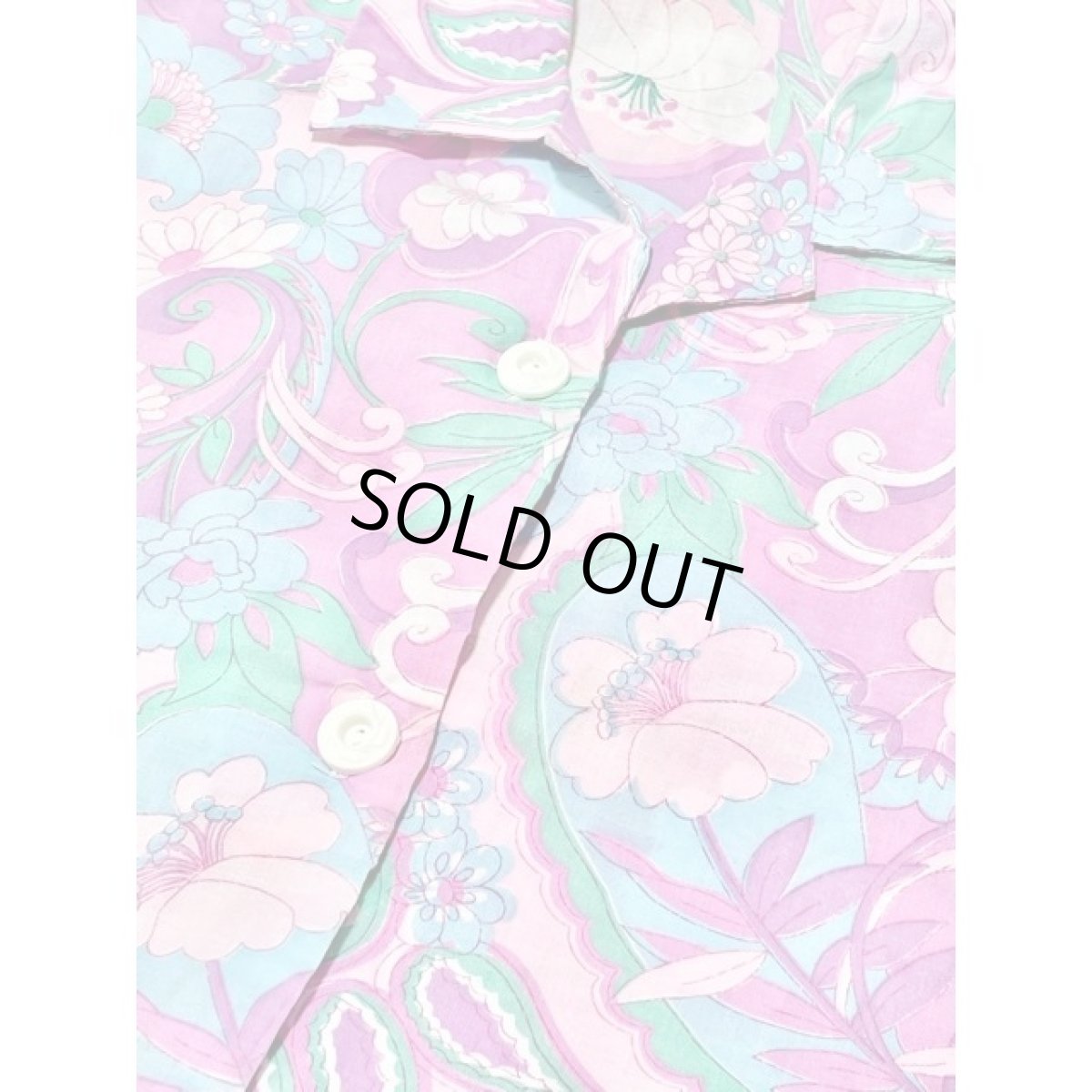 画像10: 花柄 淡いカラーリング ポップ ノースリーブ ふんわり 昭和レトロ 国産古着 レトロワンピース【4512】 (10)