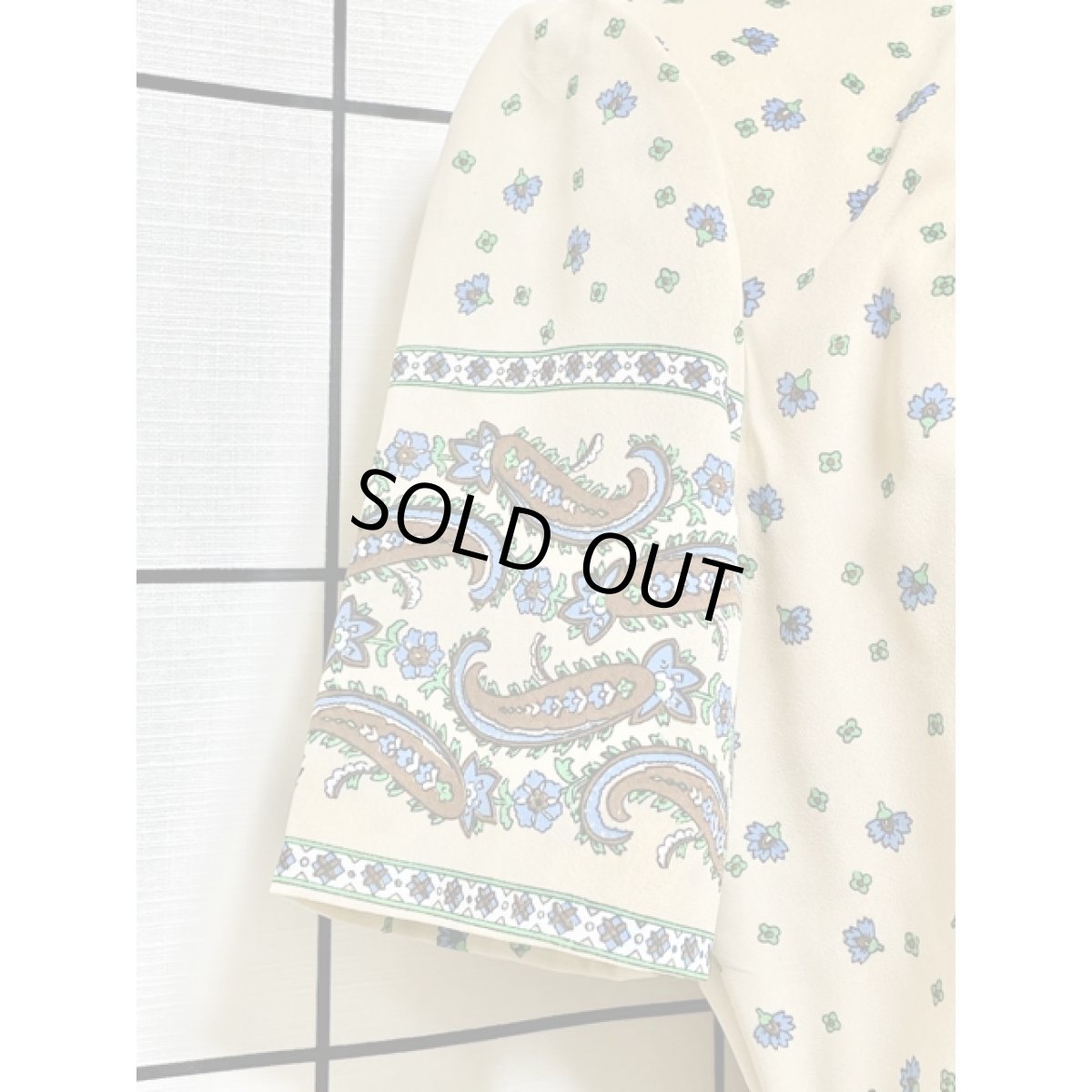 画像4: 花柄 70年代 半袖 昭和レトロ 国産古着 レトロワンピース 【7900】 (4)