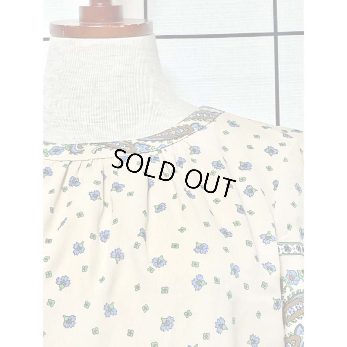 画像8: 花柄 70年代 半袖 昭和レトロ 国産古着 レトロワンピース 【7900】 (8)