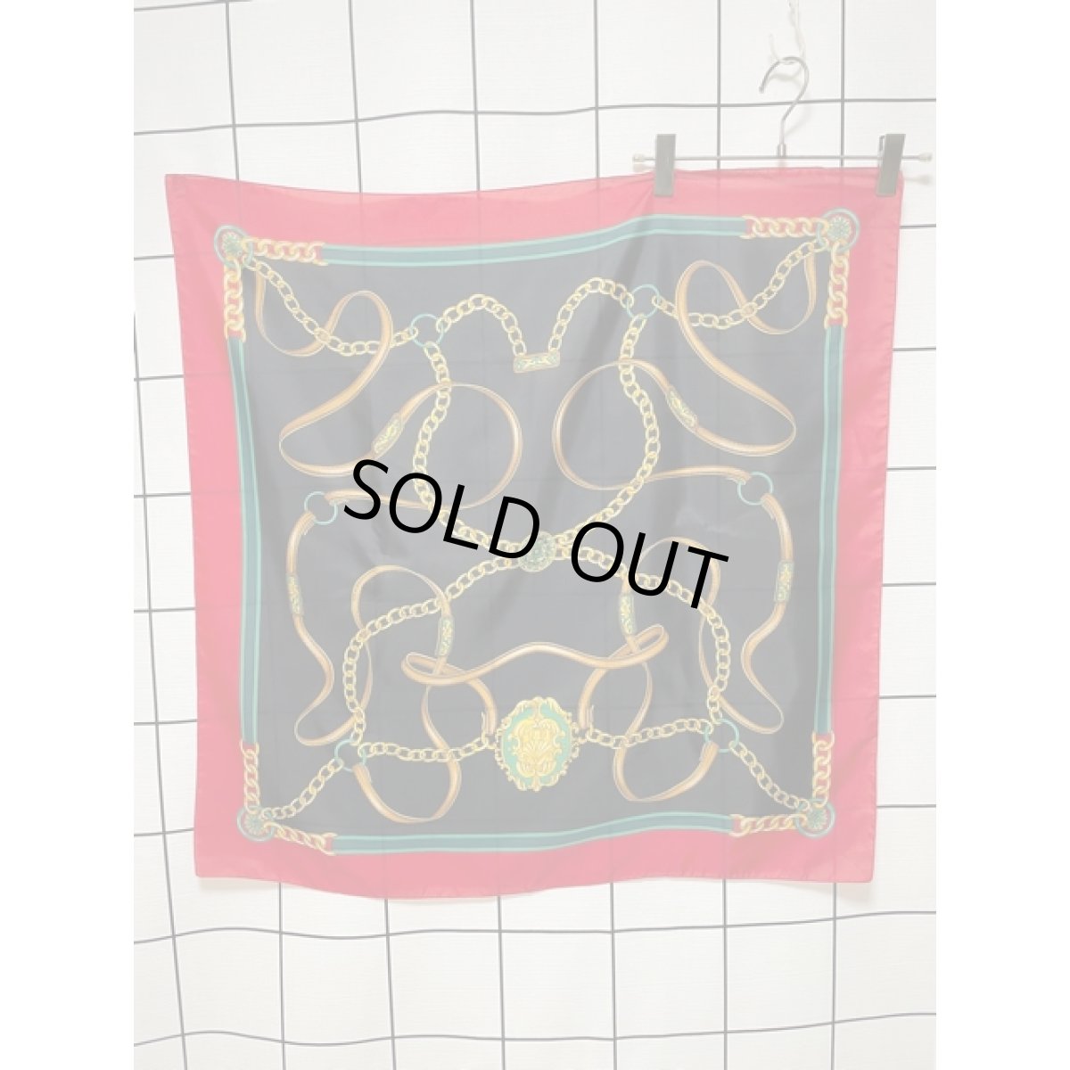 画像2: レトロアンティーク ヴィンテージスカーフ ヨーロッパ【7905】 (2)