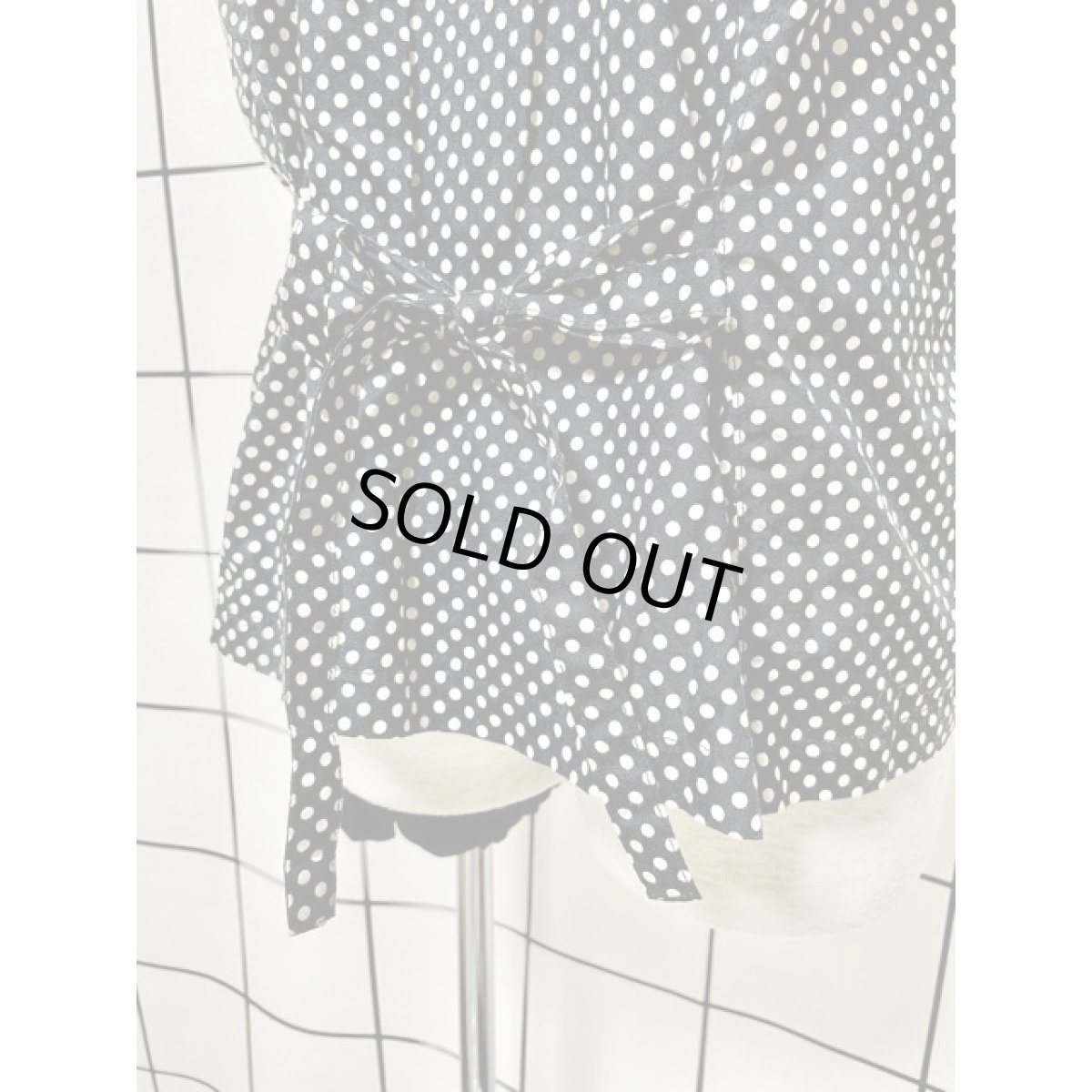 画像6: モノクロ×ドット♪後ろリボン結び★大人ガーリーなベスト (6)