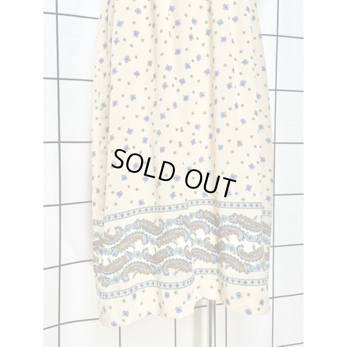 画像10: 花柄 70年代 半袖 昭和レトロ 国産古着 レトロワンピース 【7900】 (10)