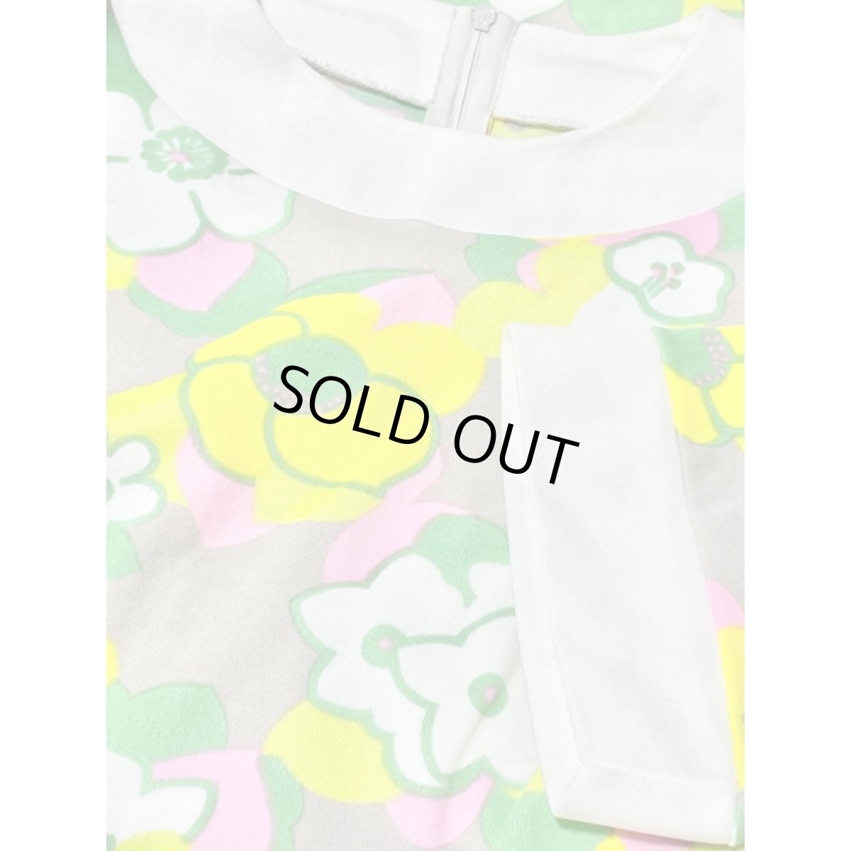 画像12: フランス古着 60's 花柄 綺麗なシルエット形成 ポップ キュート レトロ ヨーロッパ古着 ヴィンテージワンピース (12)