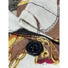 画像14: スカーフ柄プリント 80's 90's ヨーロッパ古着 半袖 シャツ ヴィンテージブラウス【7913】 (14)