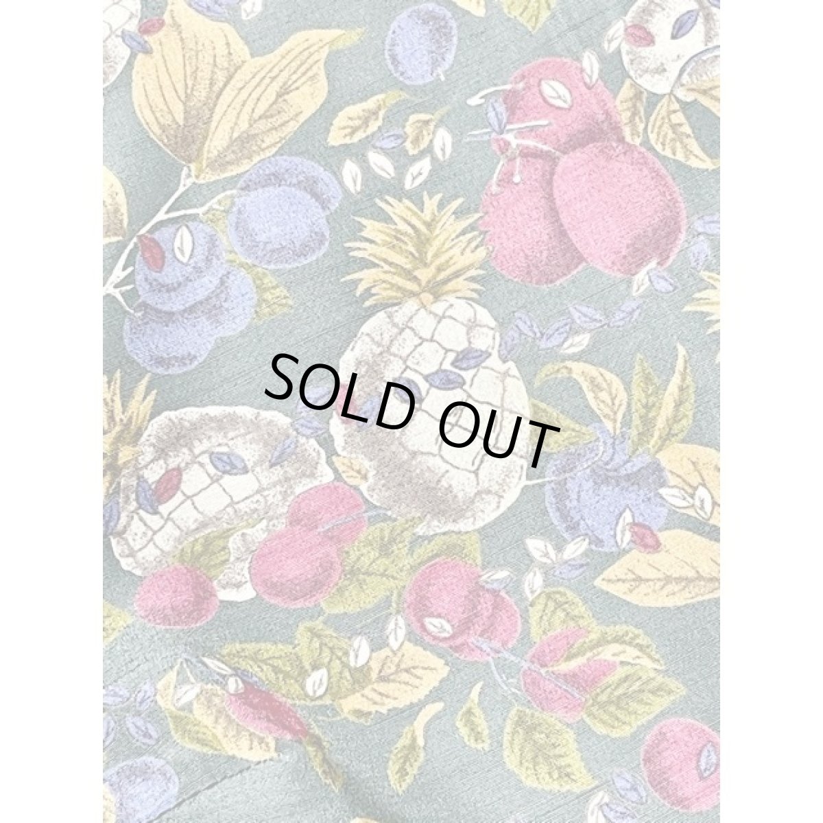 画像15: レナウン 木の実柄 プリーツ 半袖 昭和レトロ 国産古着 レトロワンピース【7920】 (15)