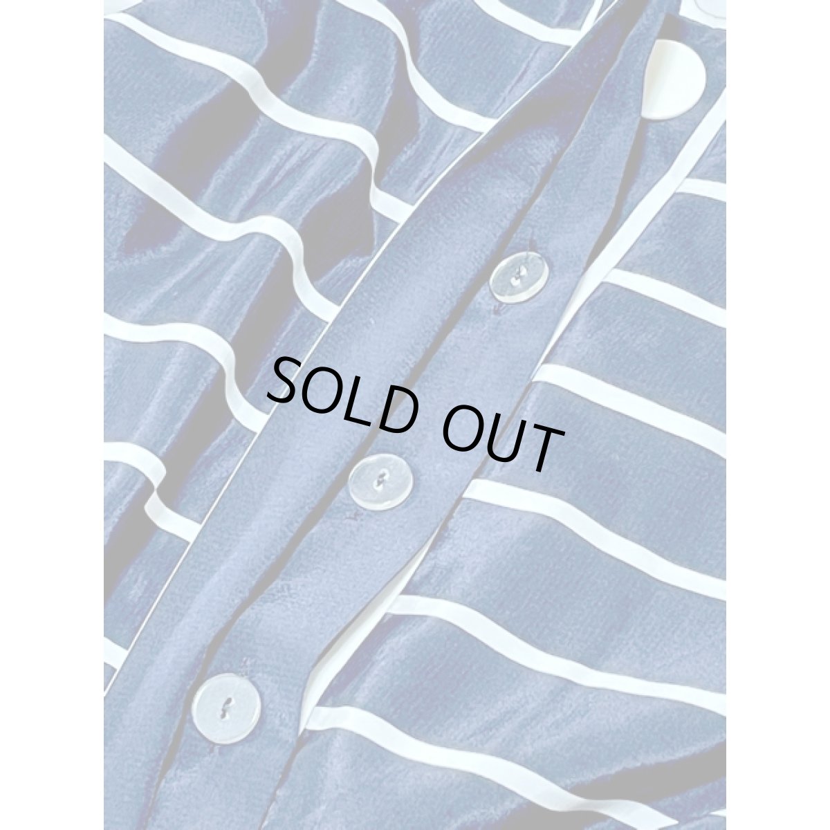 画像11: ボーダー柄 ネイビー ホワイト レッド  プリーツ レトロ 半袖 USA古着 ヴィンテージワンピース 【7940】 (11)