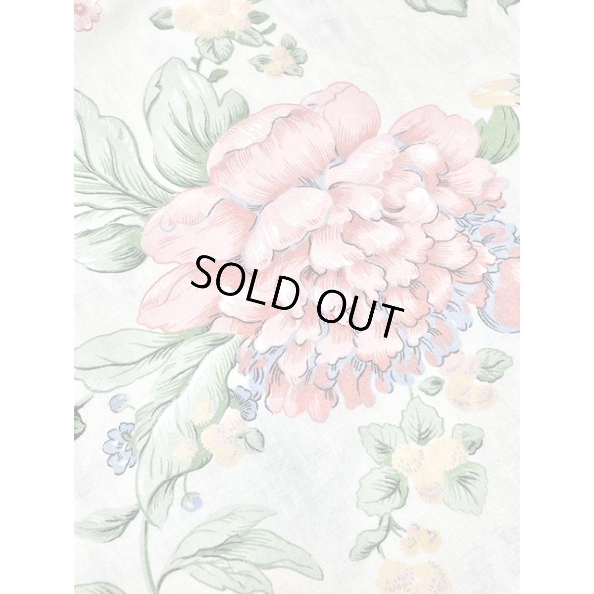 画像12: アンティークフラワー柄 ホワイト ウエストゴム クラシカル TALON 半袖 レトロ USA古着 ヴィンテージワンピース (12)