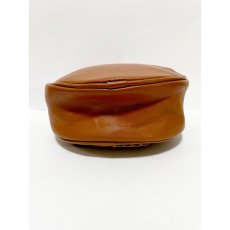 画像6: キャメルブラウン 円型 フェイクレザー カタチが可愛い レディース レトロ ショルダー 鞄 バッグ (6)