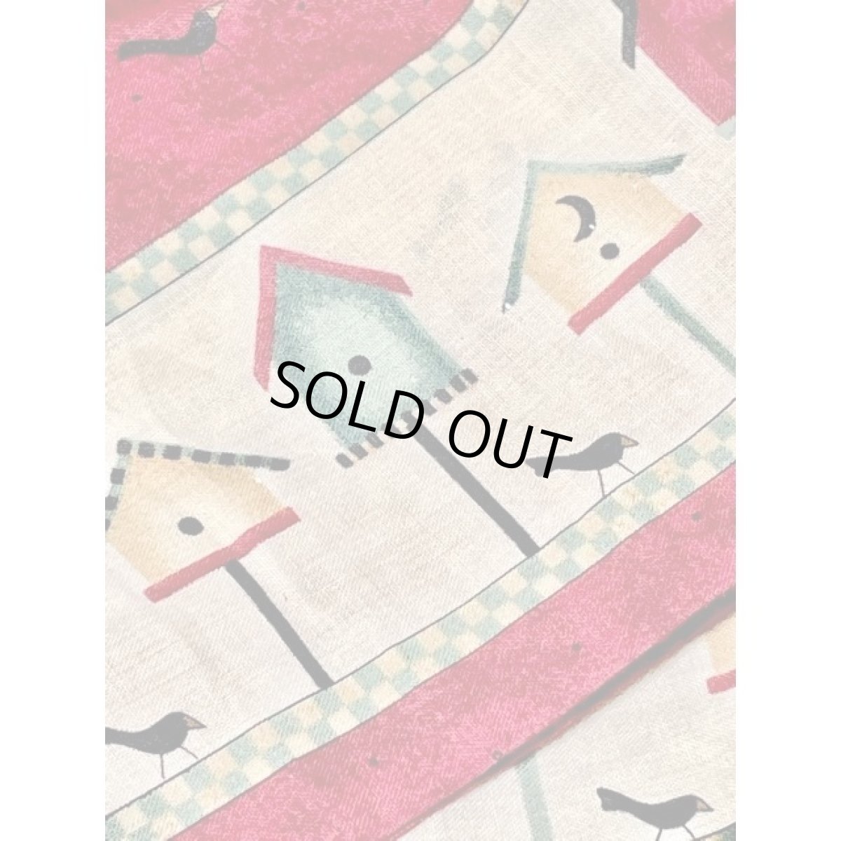 画像16: 鳥の巣箱柄 鳥柄 巣箱型ボタン ノースリーブ レトロ USA古着 ヴィンテージワンピース【V7945】 (16)