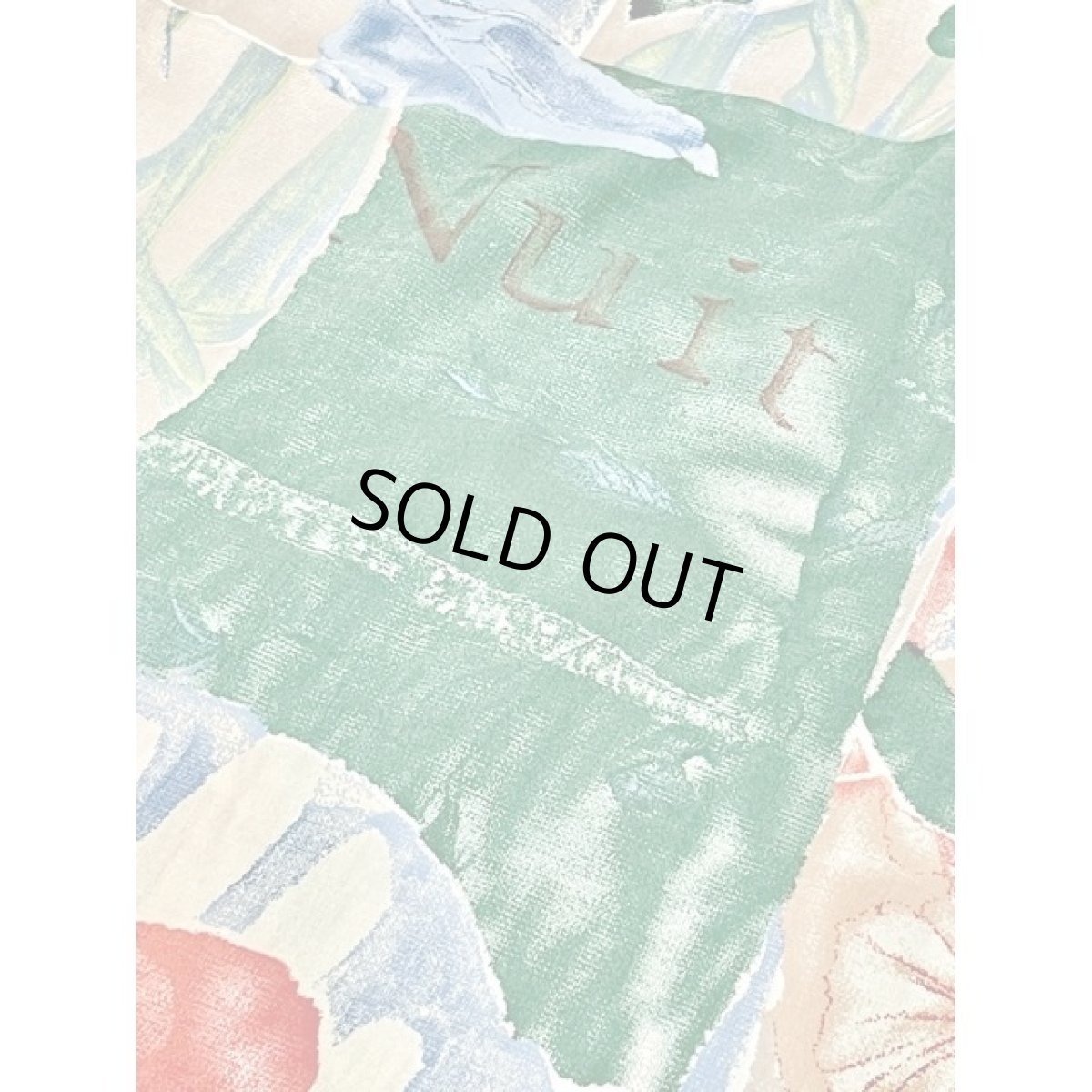 画像13: アート調 花柄 前開き ウエストゴム スリット レトロ ヨーロッパ古着 ヴィンテージ スカート【V7951】 (13)