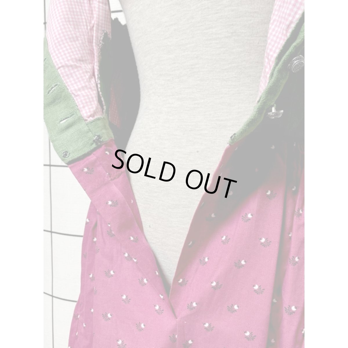 画像10: チロルワンピース 小花柄 切り替えし ドイツ民族衣装 オクトーバーフェスト (10)