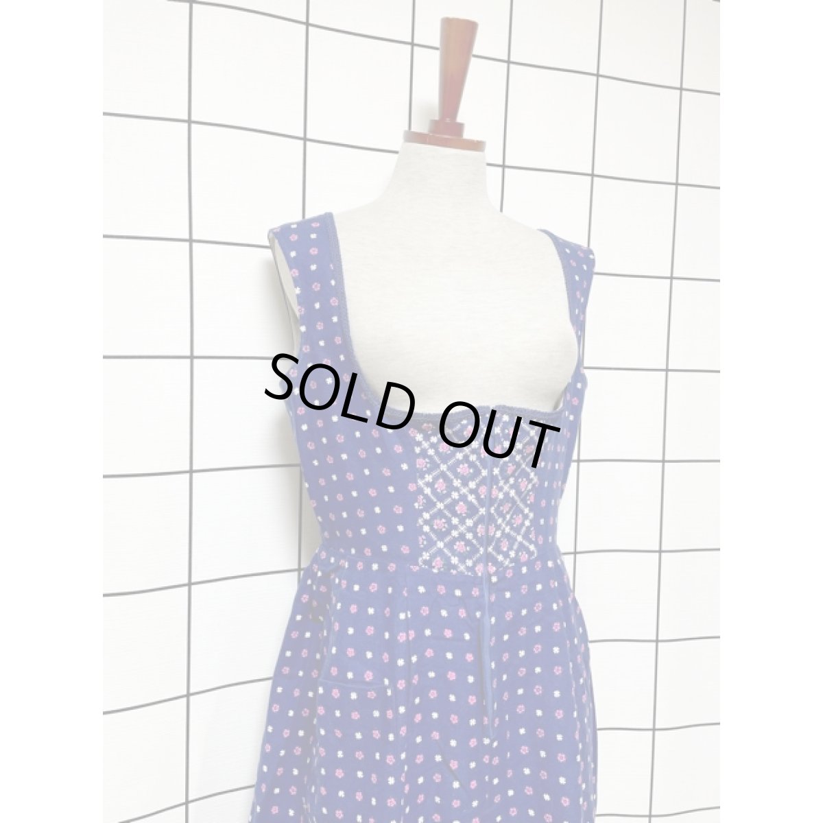 画像7: チロルワンピース 小花柄 ジッパー ドイツ民族衣装 オクトーバーフェスト (7)