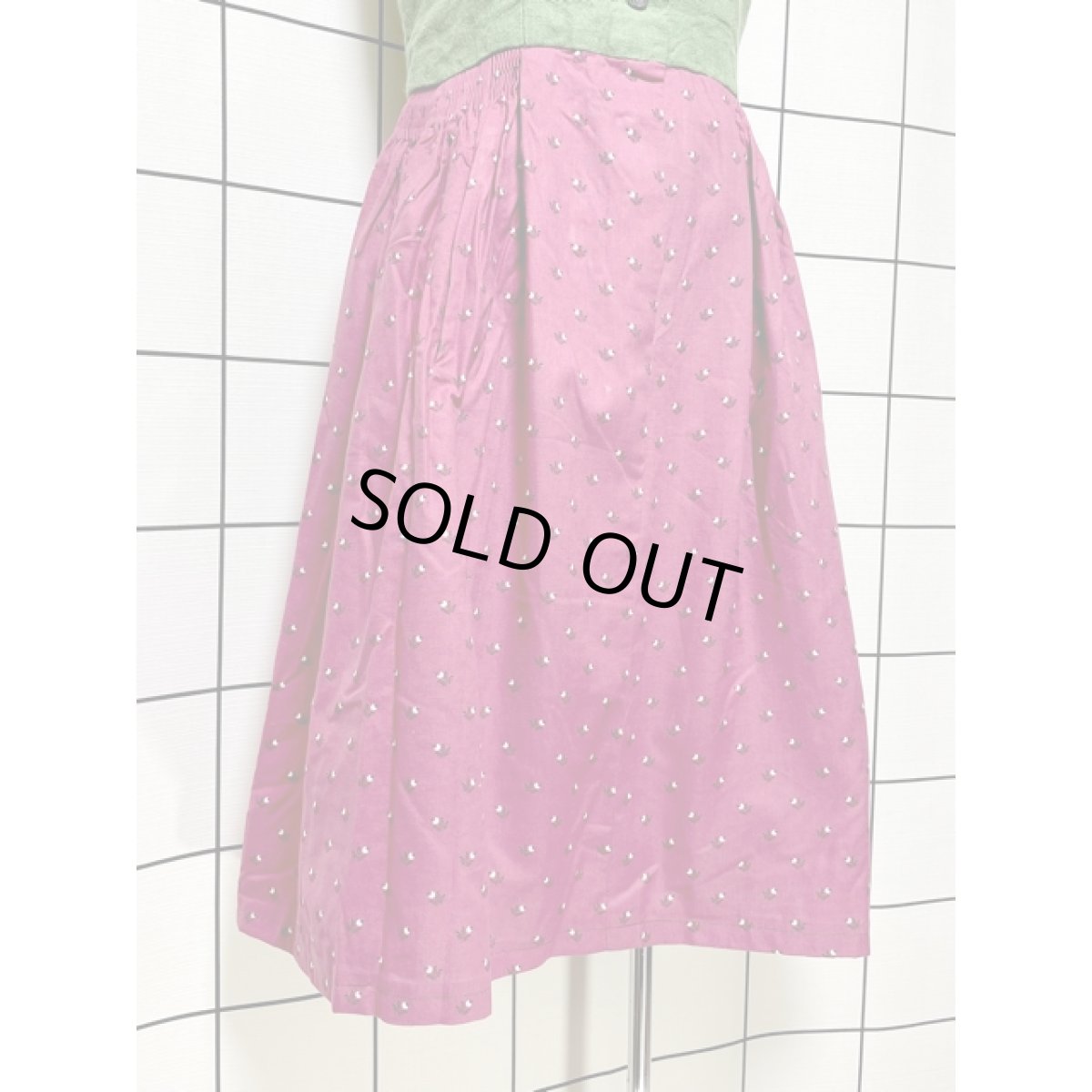 画像8: チロルワンピース 小花柄 切り替えし ドイツ民族衣装 オクトーバーフェスト (8)