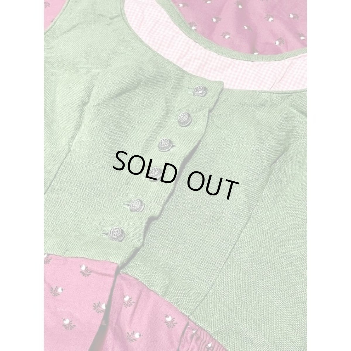 画像12: チロルワンピース 小花柄 切り替えし ドイツ民族衣装 オクトーバーフェスト (12)