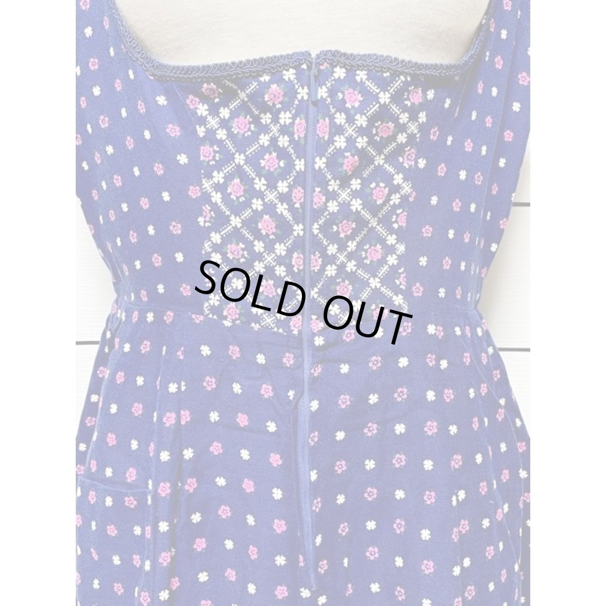 画像4: チロルワンピース 小花柄 ジッパー ドイツ民族衣装 オクトーバーフェスト (4)