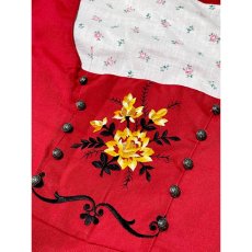 画像10: チロルワンピース 花刺繍 サイドジッパー ドイツ民族衣装 オクトーバーフェスト (10)