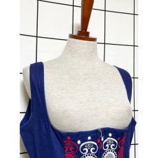 画像3: チロルワンピース 花刺繍 フロントジッパー ドイツ民族衣装 オクトーバーフェスト (3)