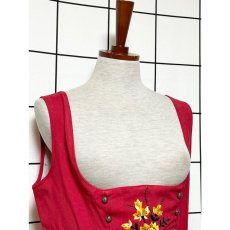 画像3: チロルワンピース 花刺繍 サイドジッパー ドイツ民族衣装 オクトーバーフェスト (3)