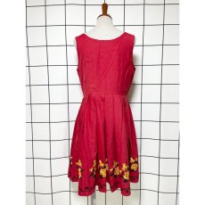 画像5: チロルワンピース 花刺繍 サイドジッパー ドイツ民族衣装 オクトーバーフェスト (5)