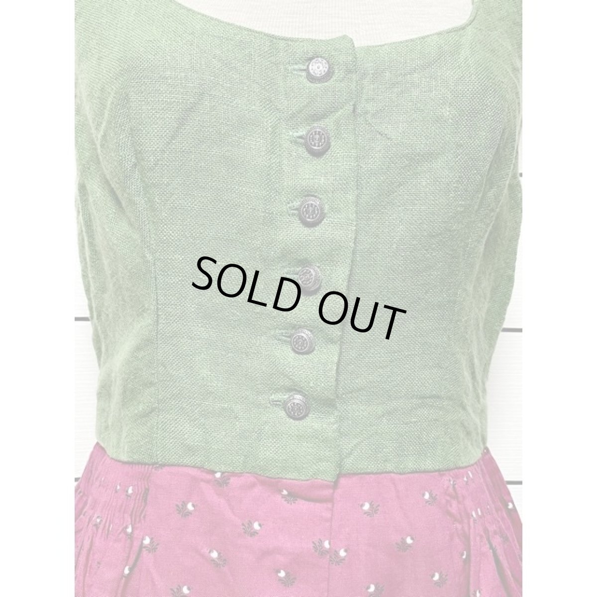 画像4: チロルワンピース 小花柄 切り替えし ドイツ民族衣装 オクトーバーフェスト (4)