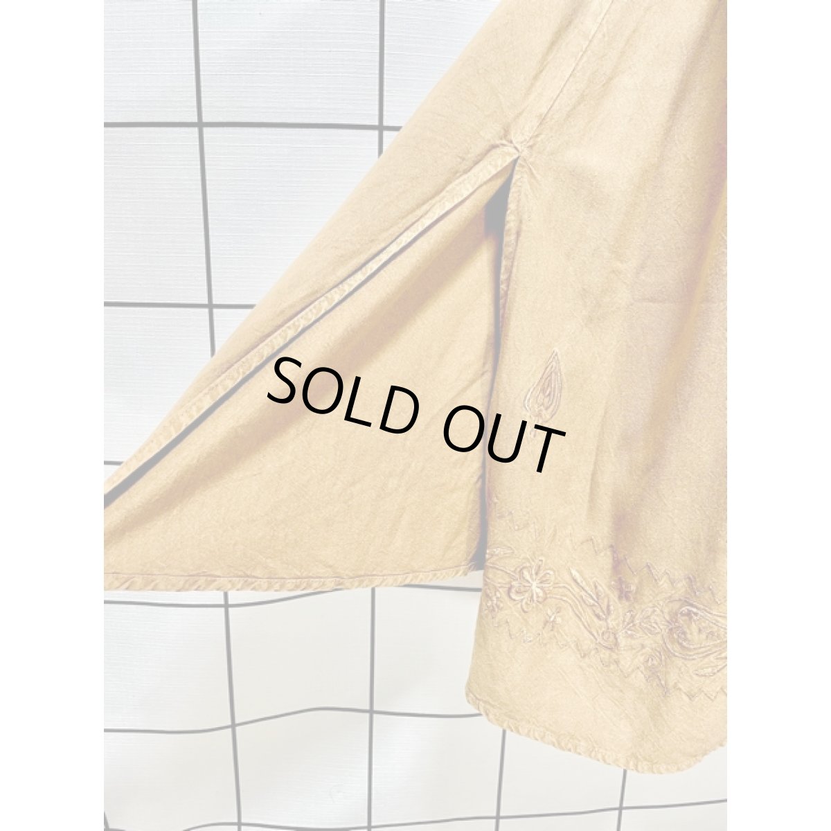 画像15: India ドレス ヴィンテージ刺繍 フォークロア アースカラー リボン レトロ 古着 (15)