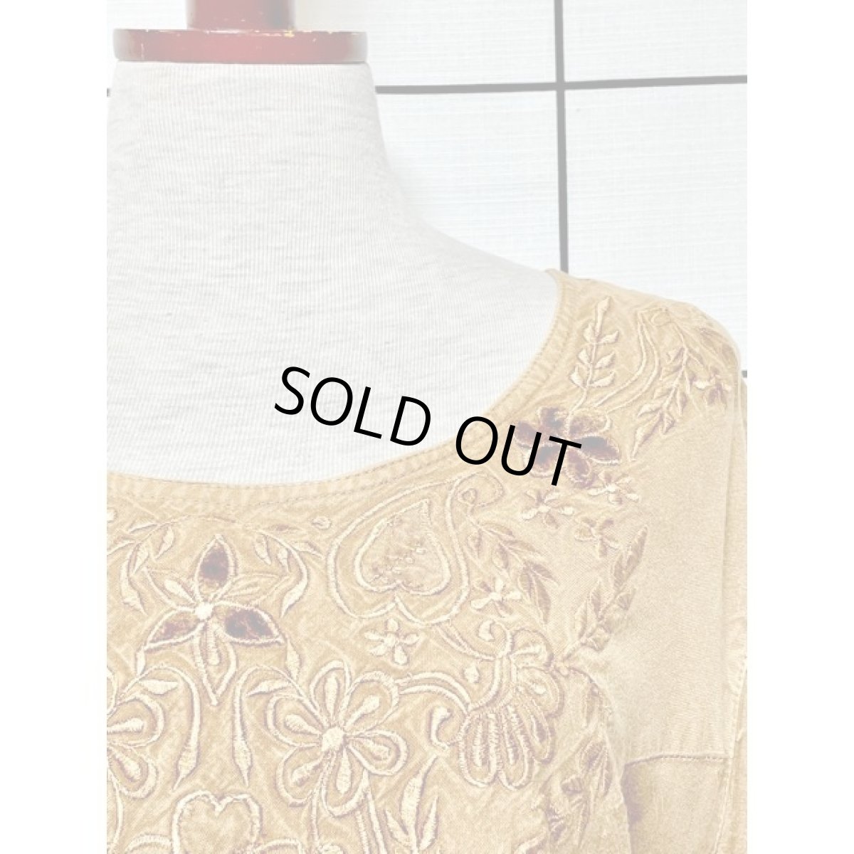 画像10: India ドレス ヴィンテージ刺繍 フォークロア アースカラー リボン レトロ 古着 (10)