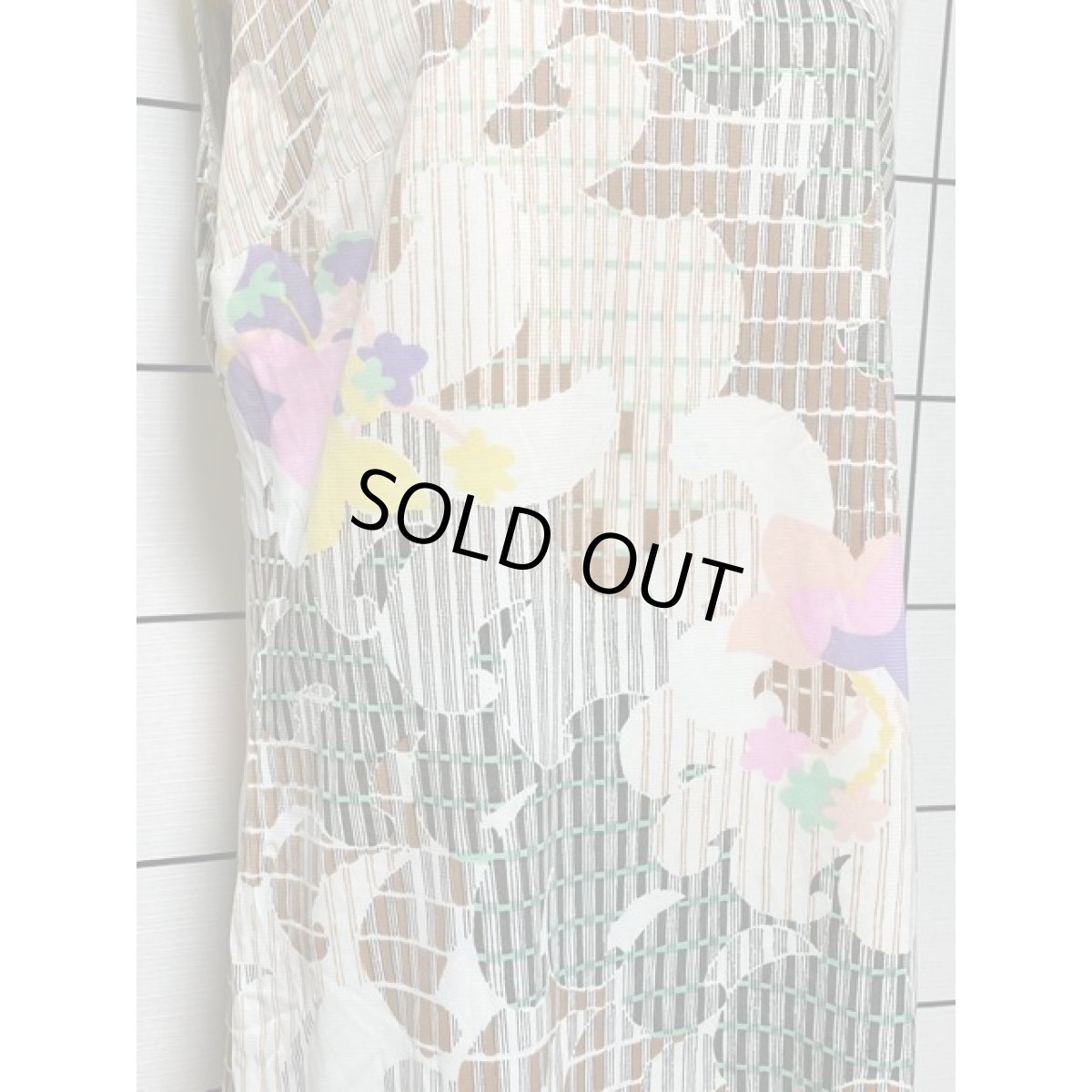 画像10: レトロ柄 ノースリーブ USA古着 ヴィンテージワンピース【7960】 (10)