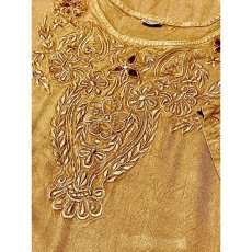 画像16: India ドレス ヴィンテージ刺繍 フォークロア アースカラー リボン レトロ 古着 (16)