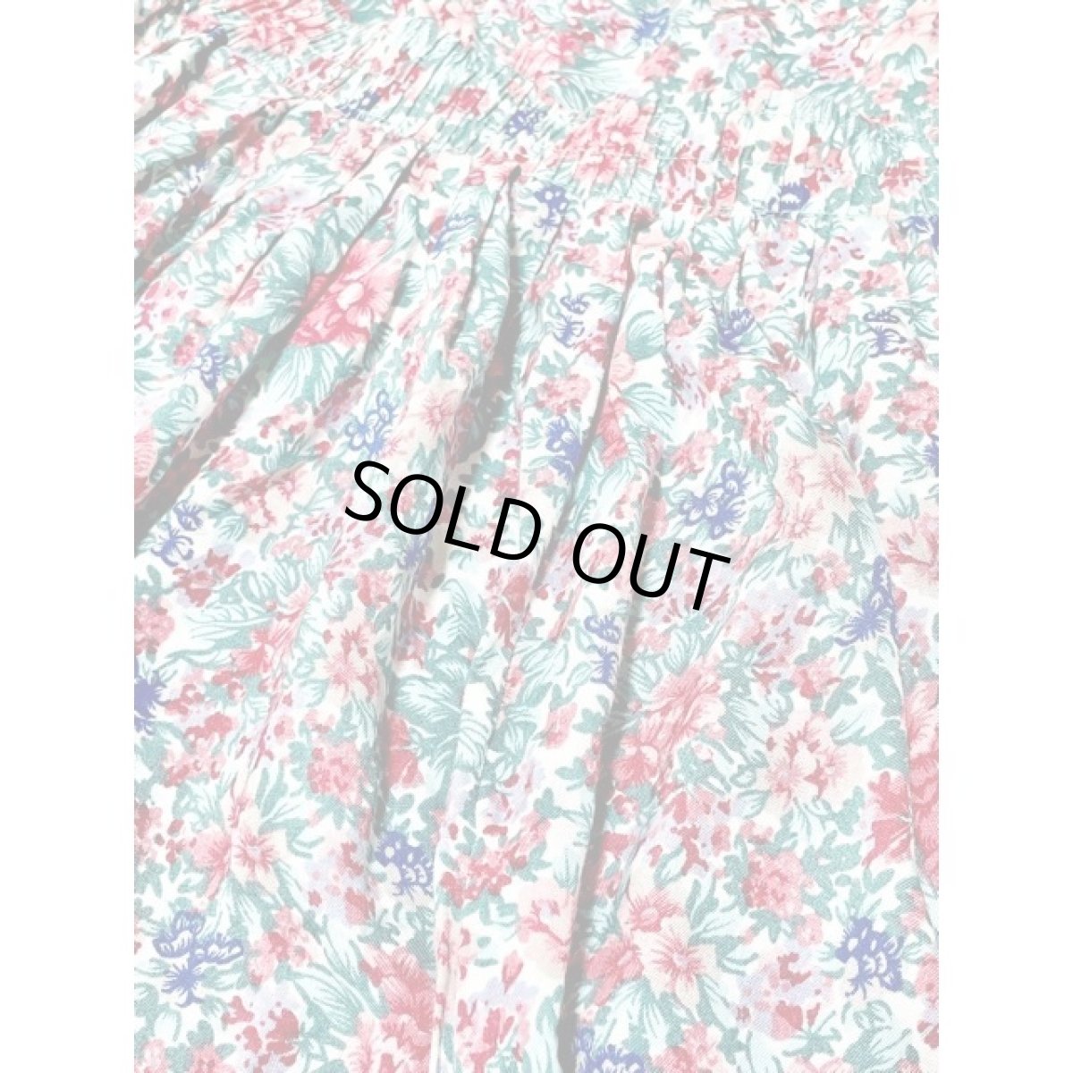 画像7: 総柄 花柄 ウエストゴム レトロ USA古着 ヴィンテージスカート (7)