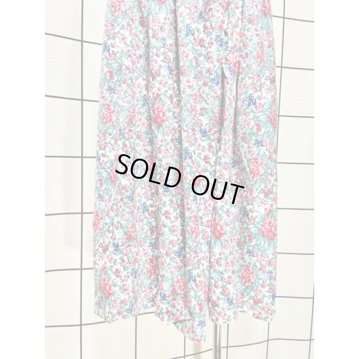 画像6: 総柄 花柄 ウエストゴム レトロ USA古着 ヴィンテージスカート (6)