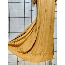 画像14: India ドレス ヴィンテージ刺繍 フォークロア アースカラー リボン レトロ 古着 (14)