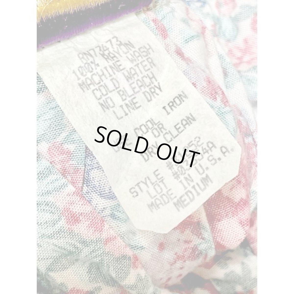 画像12: 総柄 花柄 ウエストゴム レトロ USA古着 ヴィンテージスカート (12)