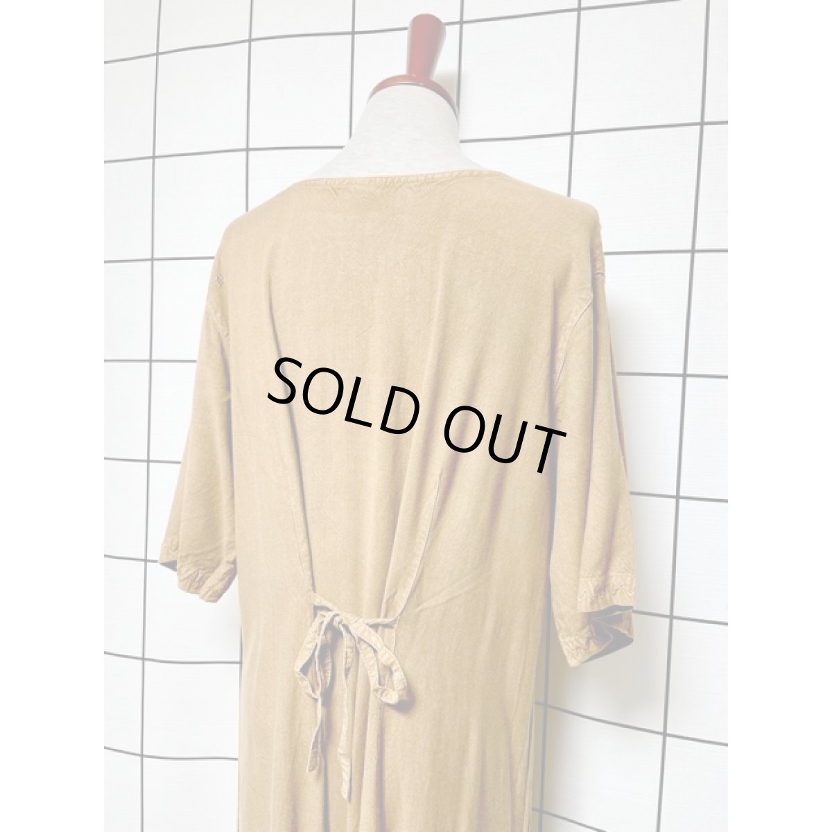 画像6: India ドレス ヴィンテージ刺繍 フォークロア アースカラー リボン レトロ 古着 (6)