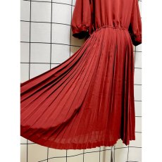 画像11: ヨーロッパ古着 ドレス ヴィンテージ 刺繍 プリーツ ゴム レトロ クラシカル (11)