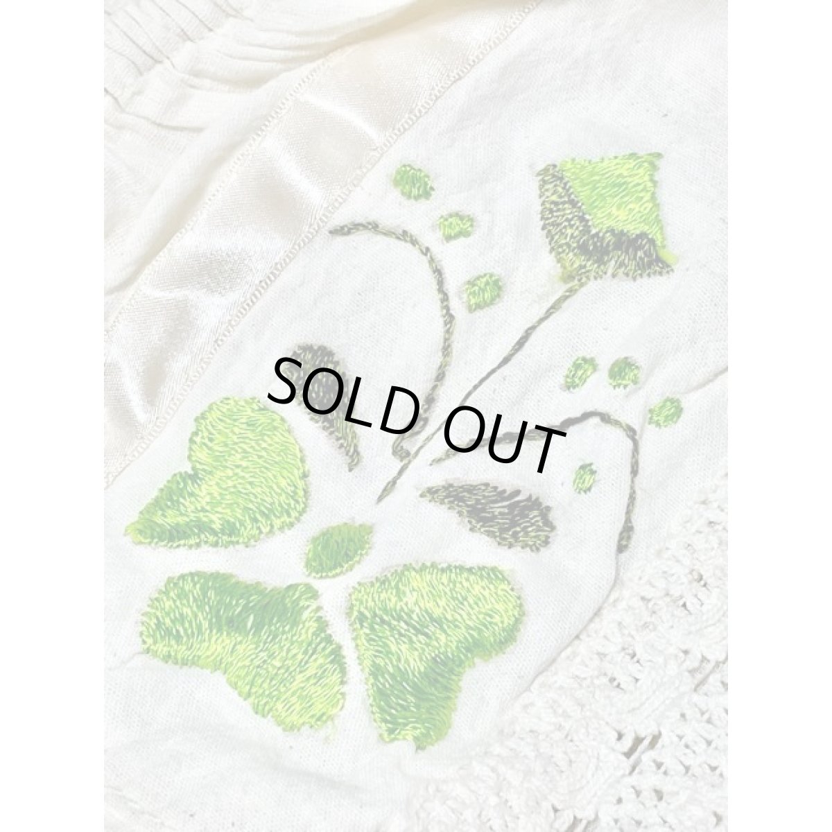 画像14: メキシカン刺繍 レース オフホワイト フォークロア レトロ 古着 メキシコ製ヴィンテージ刺繍ブラウス【7976】 (14)